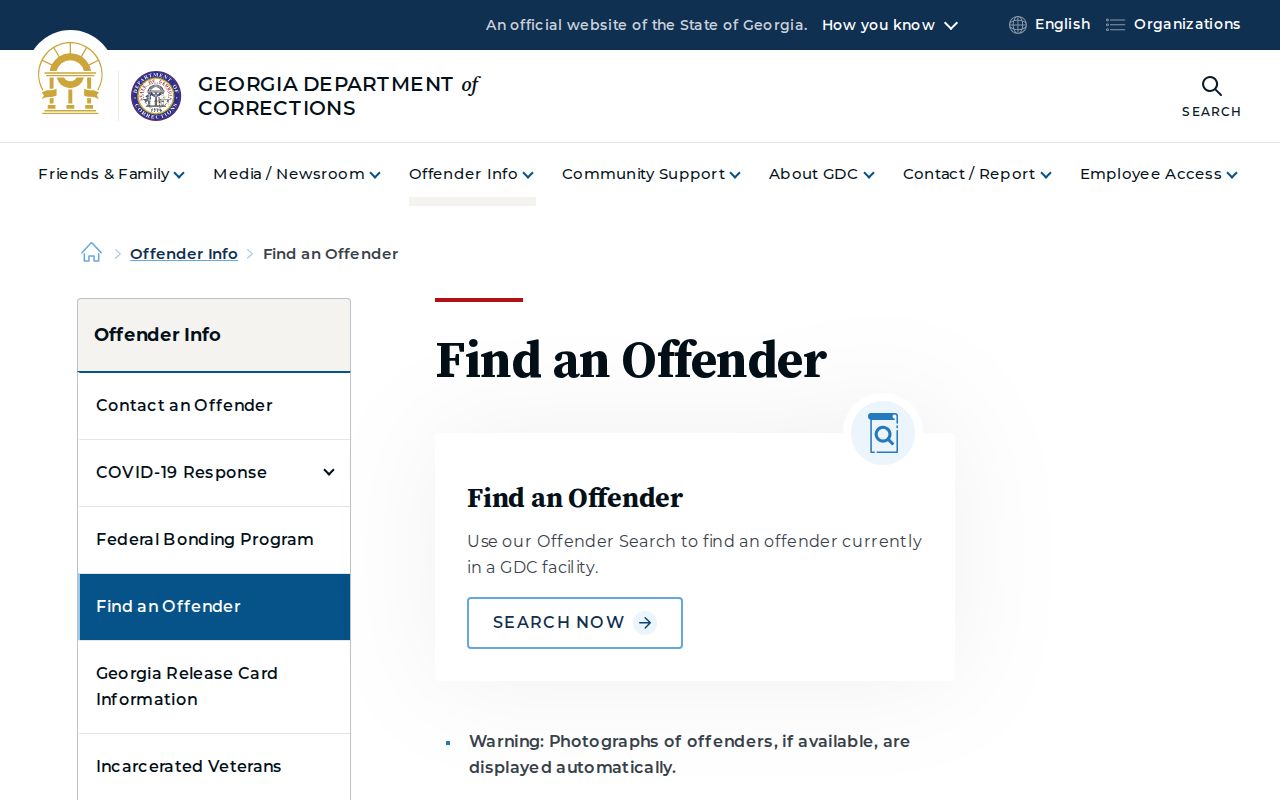 Georgia corrections search for Pierce County released state inmates