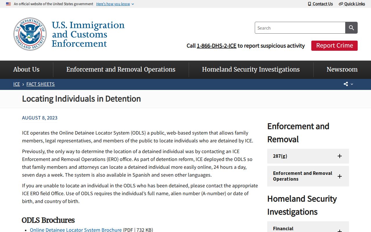 ICE ODLS help and custody limits after a Pierce County transfer